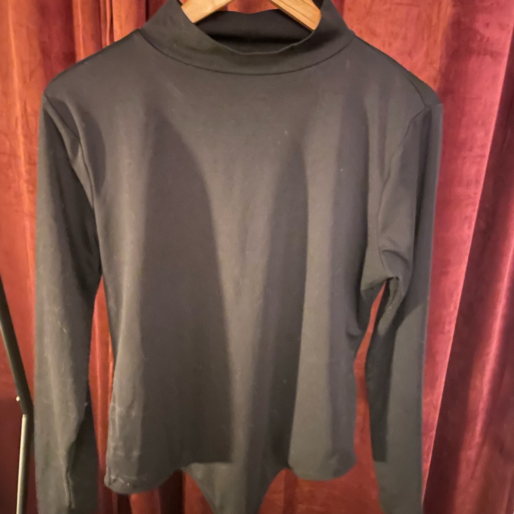 Nine West Black Long Sleeve Bodysuit